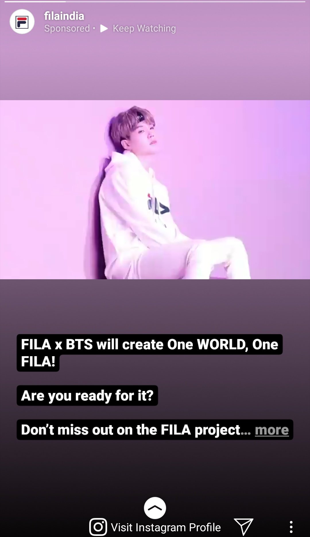 BANGTAN INDIA 🇮🇳 on Twitter: "[ IG 📸] FILA India sponsored their BTS post and also posted about BTS x fila. Go to the link given below and give it likes