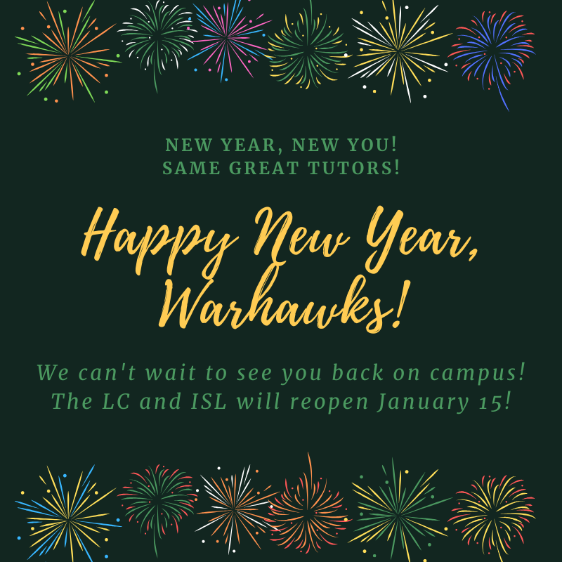 Happy New Year, Warhawks! We can't wait to see what awesome things you accomplish in 2020! #aumlcisl #2020vision