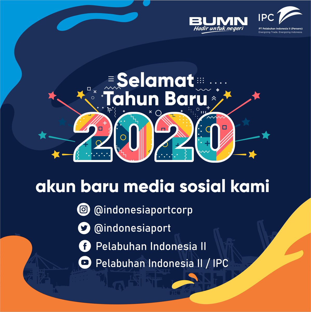 IPC_Banten's tweet photo. Lanjutan

Sampai jumpa di akun baru kami, @indonesiaport
#EraBaruPelabuhan
#TahunBaruGantiAkun
#WorldClassPort https://t.co/7wRT7HquxW