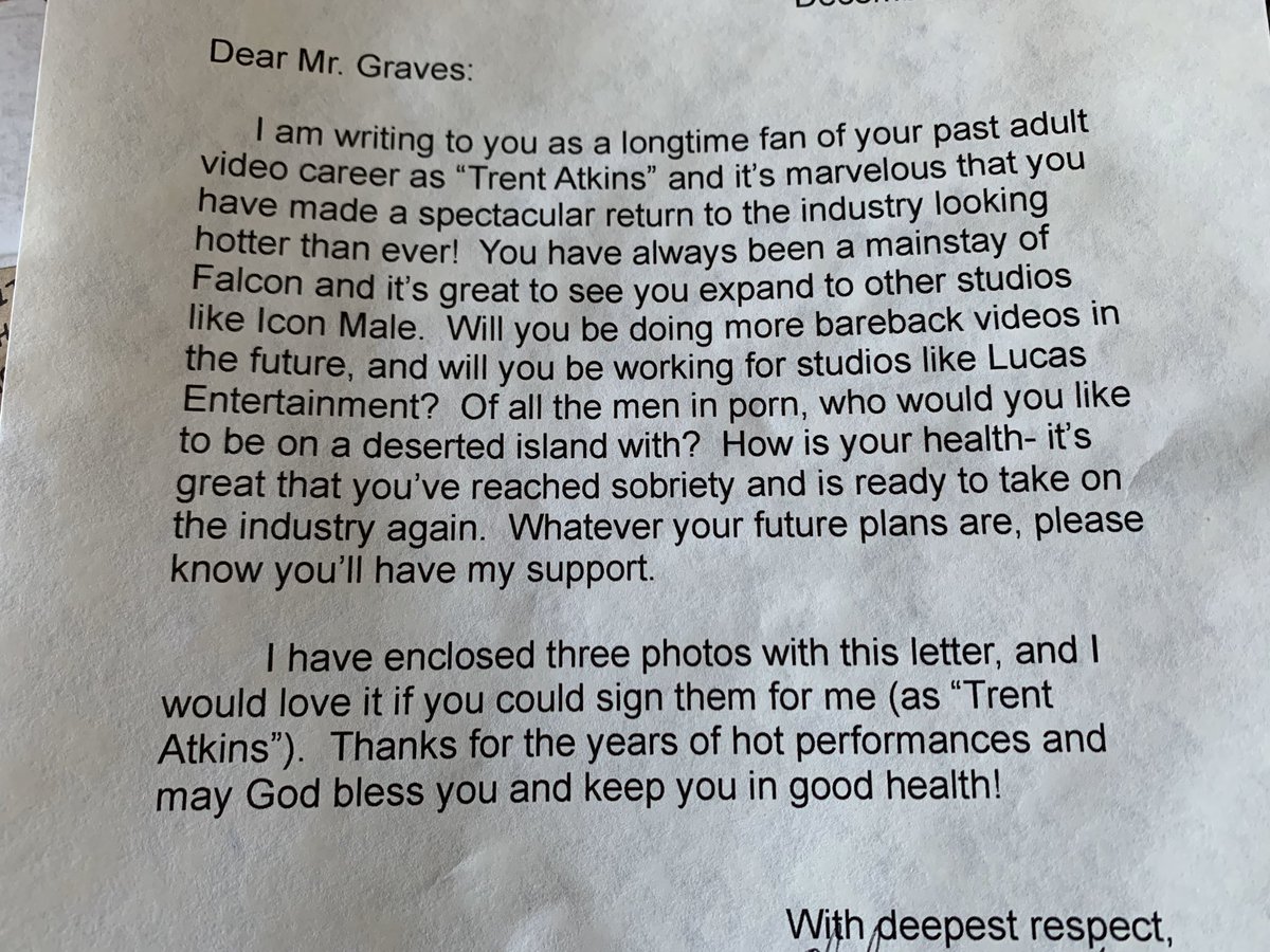 TrentAtkinsXXX's tweet photo. I love getting letters and cards from fans. Of course I’ll sign these and send them right back, Charles. Thank you to you and all the fans that keep us relevant and in business. Without you we’d be nothing. #allforthefans https://t.co/INzmDxwCR8