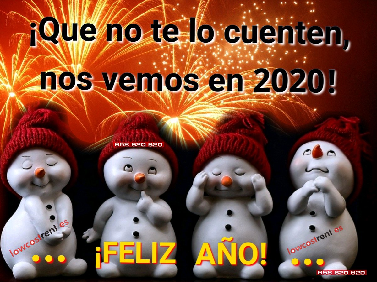 lowcostrent's tweet photo. El regalo de Navidad de la familia 65€,
cotillón en la discoteca 55€,
traje de nochevieja 100€,
alquiler de vehículos a buen precio Low Cost Rent…
que se acuerden de TI, NO TIENE PRECIO:
🎉 ¡¡FELIZ 2020!! 🎉
Que no te lo cuenten 👇👇
https://t.co/UwGA8fhO7w https://t.co/KwgaIo5ryo