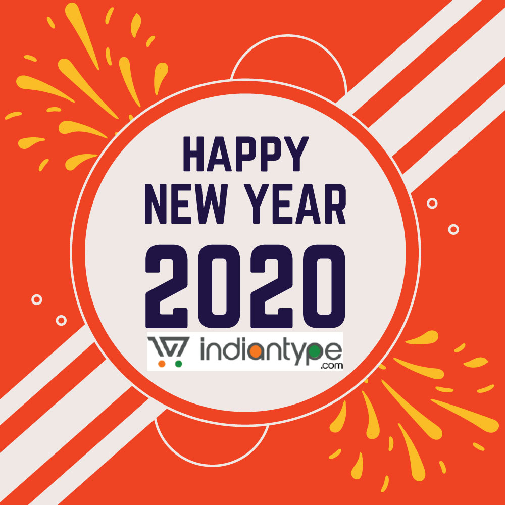 indiantype's tweet photo. A very Happy New Year to All Of You. We Wish 2020 Brings 20 New Happiness in your life. #indiantype #gogreengorefurbished #sastabhisahibhi https://t.co/ytYtZXwOlq