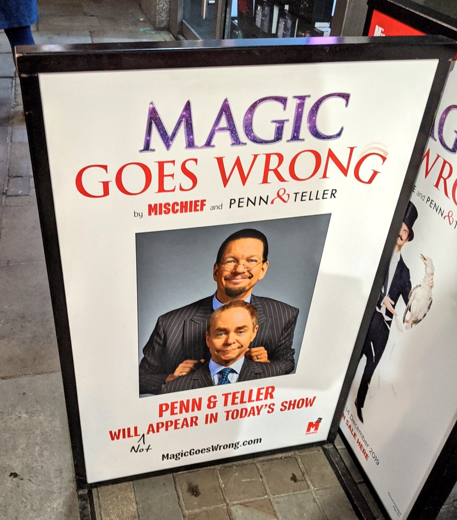 MaryGNguyen's tweet image. It's @THE_CHELSEAGIRL and I's final show of 2019. Central London's streets are clearly up for NYE, but the show(s) must go on, whether or not it goes wrong. @mischiefcomedy #magicgoeswrong 
#LondonNYE