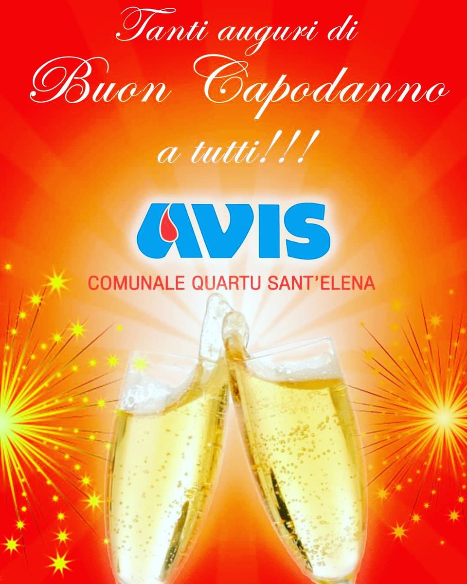 AvisQuartu's tweet photo. Buon #Capodanno a tutti i donatori di sangue e alle loro famiglie... ma visto che siamo buoni Buon #capodanno2020 a tutti! https://t.co/pz4m0apzar