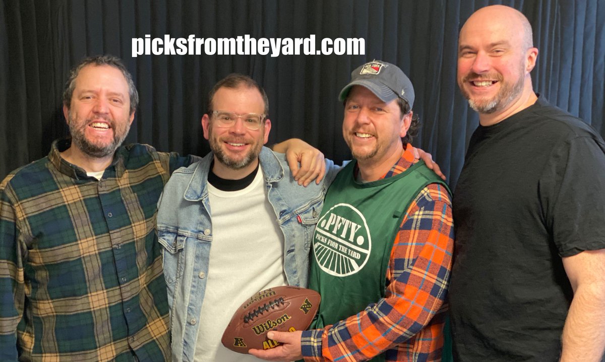 PFTYpod's tweet photo. 🏈💰Our last episode of the decade is here! 💰🏈

Wayne and Richard are ringing in 2020 and the NFL playoffs with funnyman @JimTDodge  and storyteller extraordinaire @adamwade. Happy New Year from PFTY and #GETINVOLVED!! #SportsBetting #SportsGambling https://t.co/hpS4TGcqVi