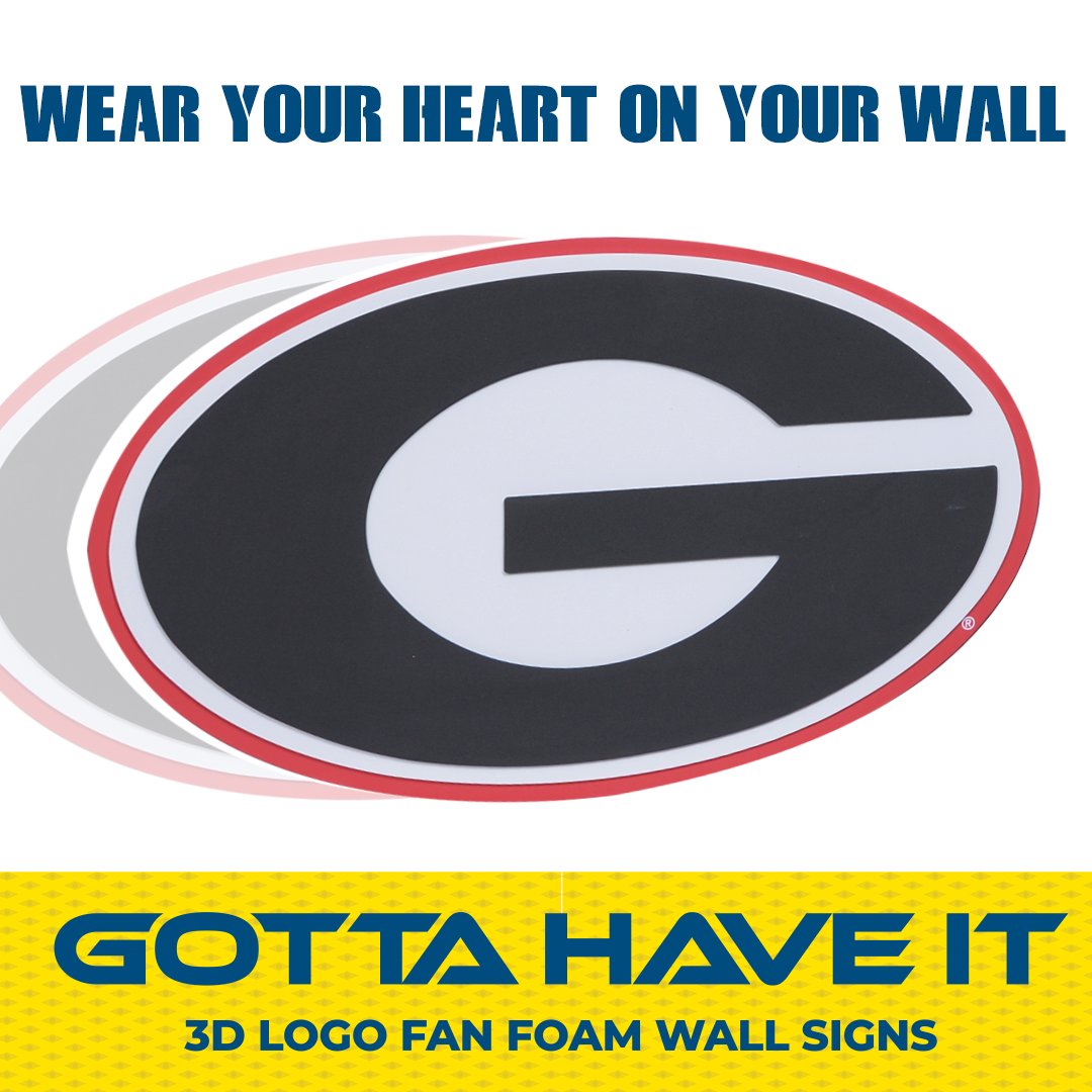 Wear Your Heart On Your Wall

3D Logo Fan Foams - Our wall signs are made using multiple layers of durable, laser-cut, true-color foam stacked thick to create a 3D effect and then drilled on the reverse for easy hanging.

#GoDawgs #DawnNation #GeorgiaBulldogs #CollegeFootball