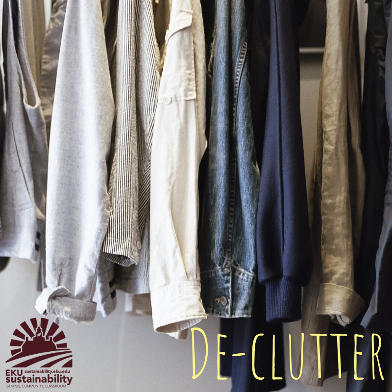 As you get ready for the New Year, think about what you need and don’t need in your life. Remove toxic people from your life, donate your old clothes, and #declutter your home. #sustainable #2020 #eku