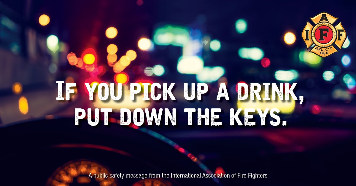 IAFFLocal176's tweet photo. Stay safe tonight Tulsa!! There are so many safe ways to get to and from so if you’re going out to celebrate, please don’t drink and drive. https://t.co/n34trLtQYb