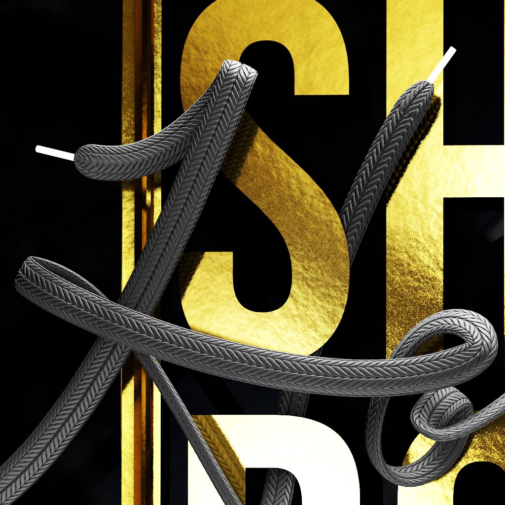 MikeGraphics's tweet photo. Shoe Lace Lettering Today π #DesignerStuff https://t.co/8ScZy7Um8Y
