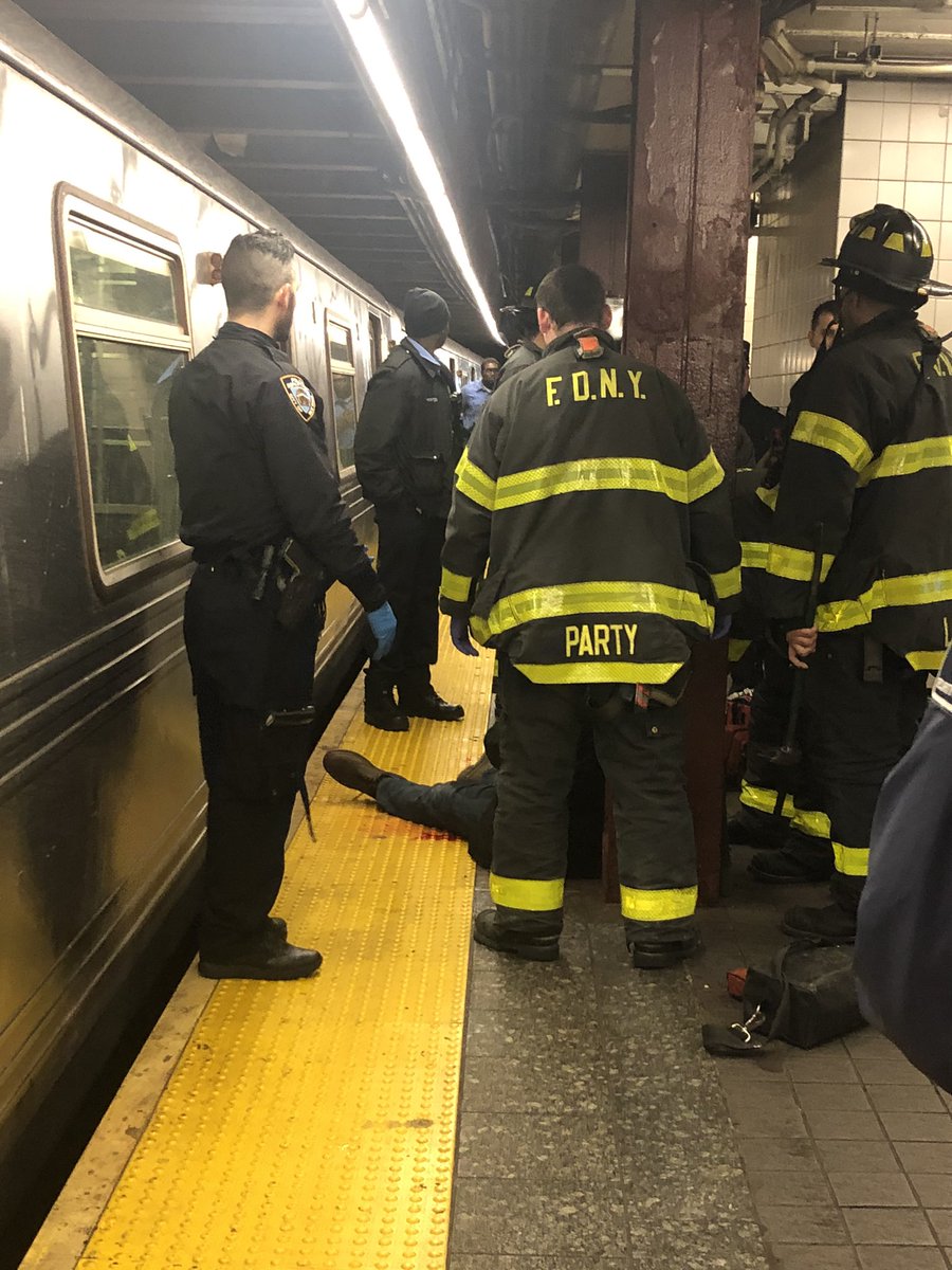 Just waiting on the subway like always and a guy stumbled into a moving train right next to me. Stayed with the poor guy until help arrived. God bless our <a href="/NYPDPBMN/">NYPD Patrol Borough Manhattan North</a> #NYPD 💕