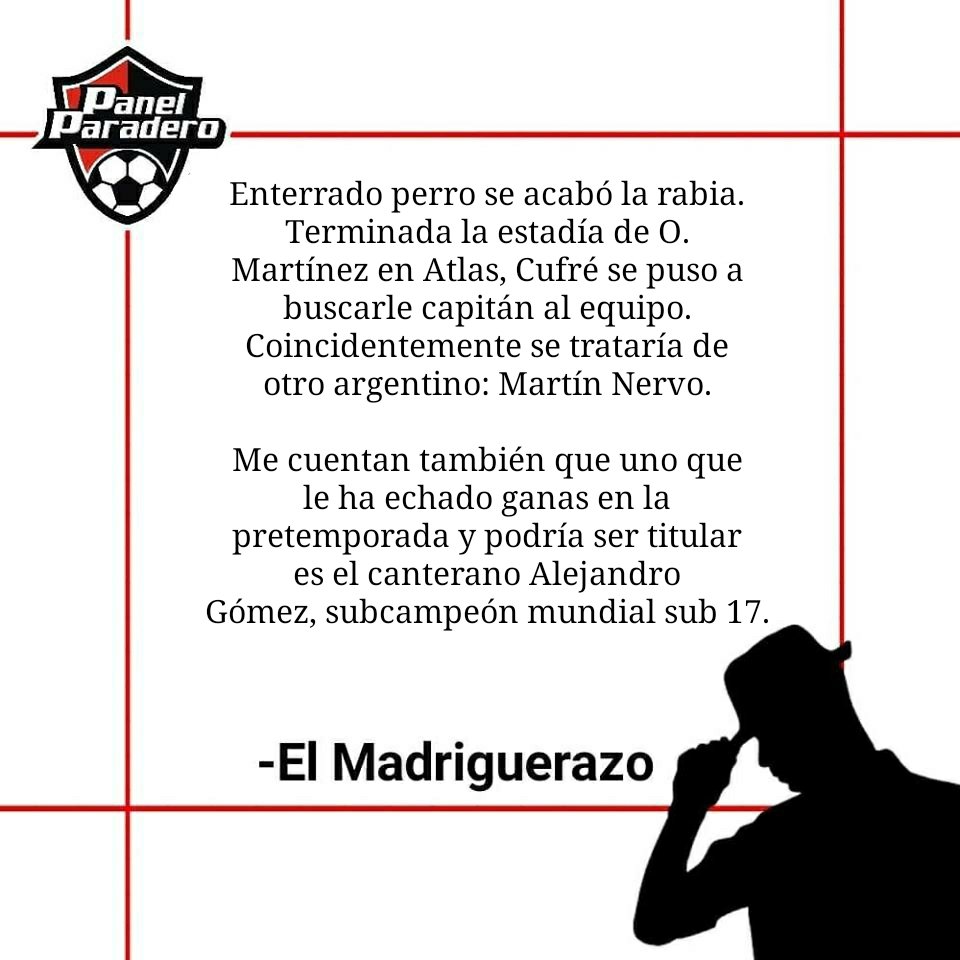 panelparadero's tweet photo. #ElMadriguerazo vuelve a hacer de las suyas y nos trae lo más reciente del Atlas.
¿Quién será el nuevo capitán rojinegro? Acá te lo contamos 👇🏼🔥 https://t.co/MmVasWcgcK