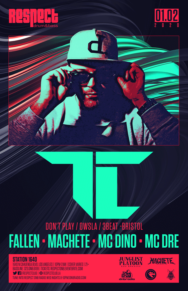 RespectClub's tweet photo. #Thursday #January2 #Drumandbass : @TCDNB + @thefallendnb @djMachete @dknow #mcDre at @station1640 Tickets: https://t.co/Jjw6NjIcw4 https://t.co/nK4twVYNln