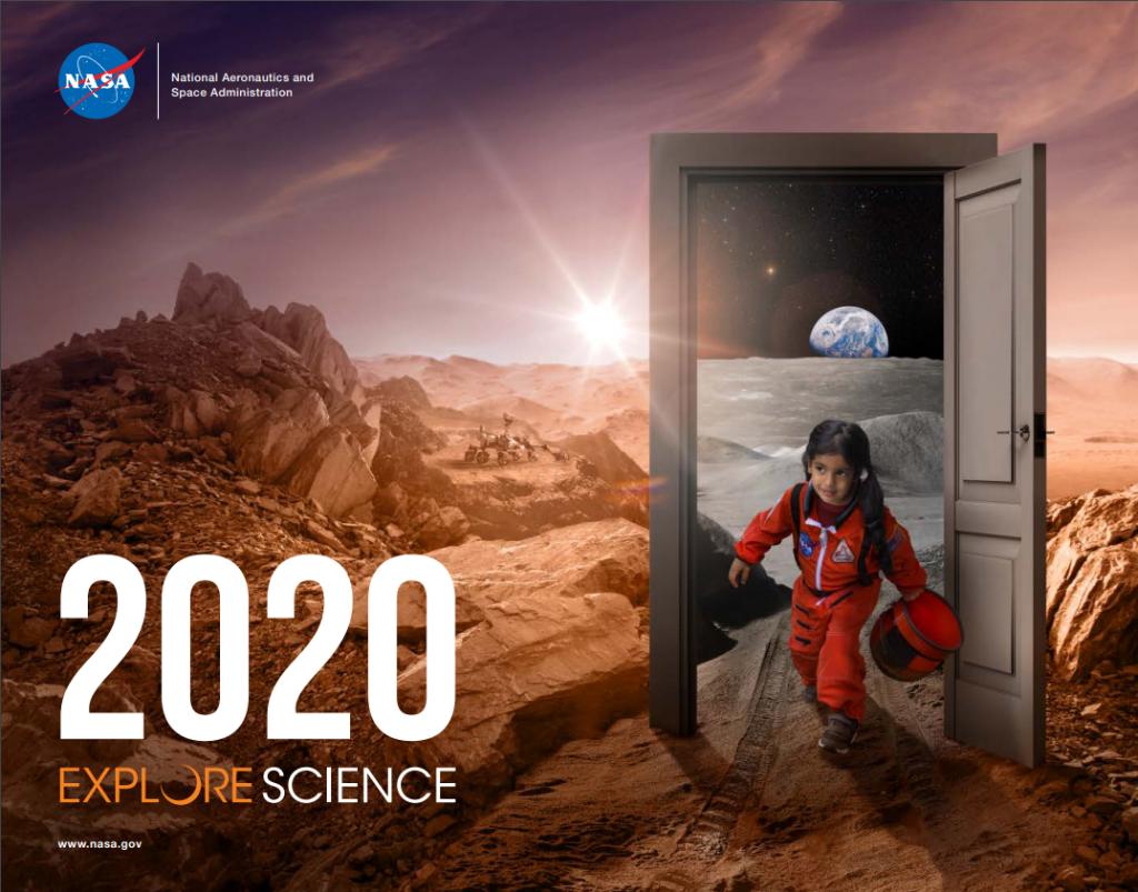 LearnWithNASA's tweet photo. 5... 4... 3... 2... 1... Happy New Year! 🥳 
(We ♥️ a good countdown!) 

Launch into 2020 with the NASA Science Calendar. 🗓️ 
Available in English &amp; Spanish, this downloadable calendar is a great way to explore with NASA all year! 

Get yours at https://t.co/pYaotyykBa. https://t.co/JmEzgqdTo3