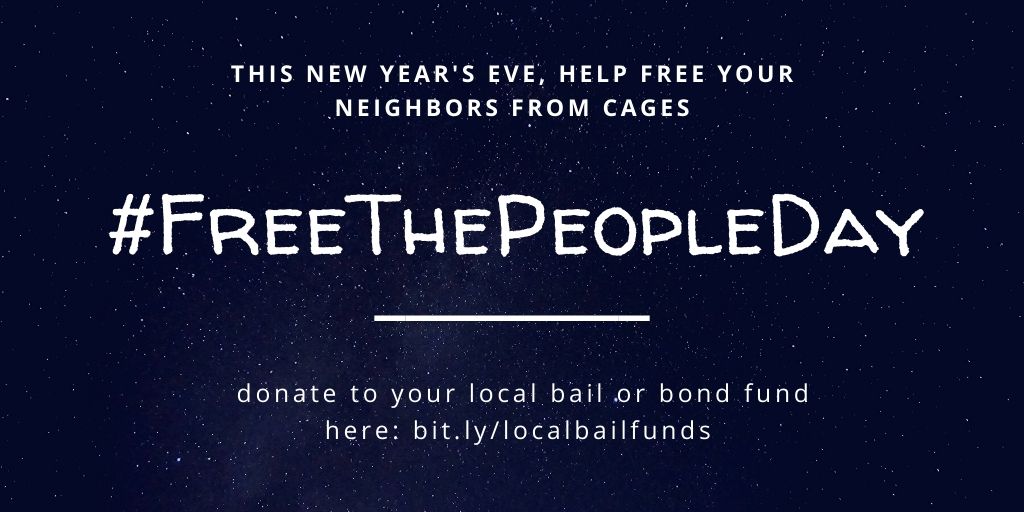 Today on #FreeThePeopleDay, join the fight to #FreeThemAll #EndMoneyBail #EndPretrialDetention and #AbolishDetention by supporting your local community bail or immigration bond fund! bit.ly/localbailfunds