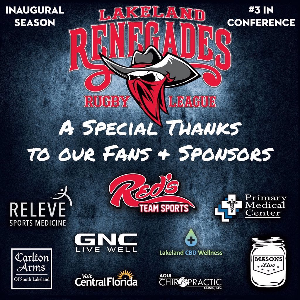 LakelandRL's tweet photo. Happy New Year and thank you to all our fans, supporters, sponsors, and all involved in our inaugural season. More exciting news and events coming soon for everyone in 2020. #usarl #RugbyLeague https://t.co/jPSeKMu77P