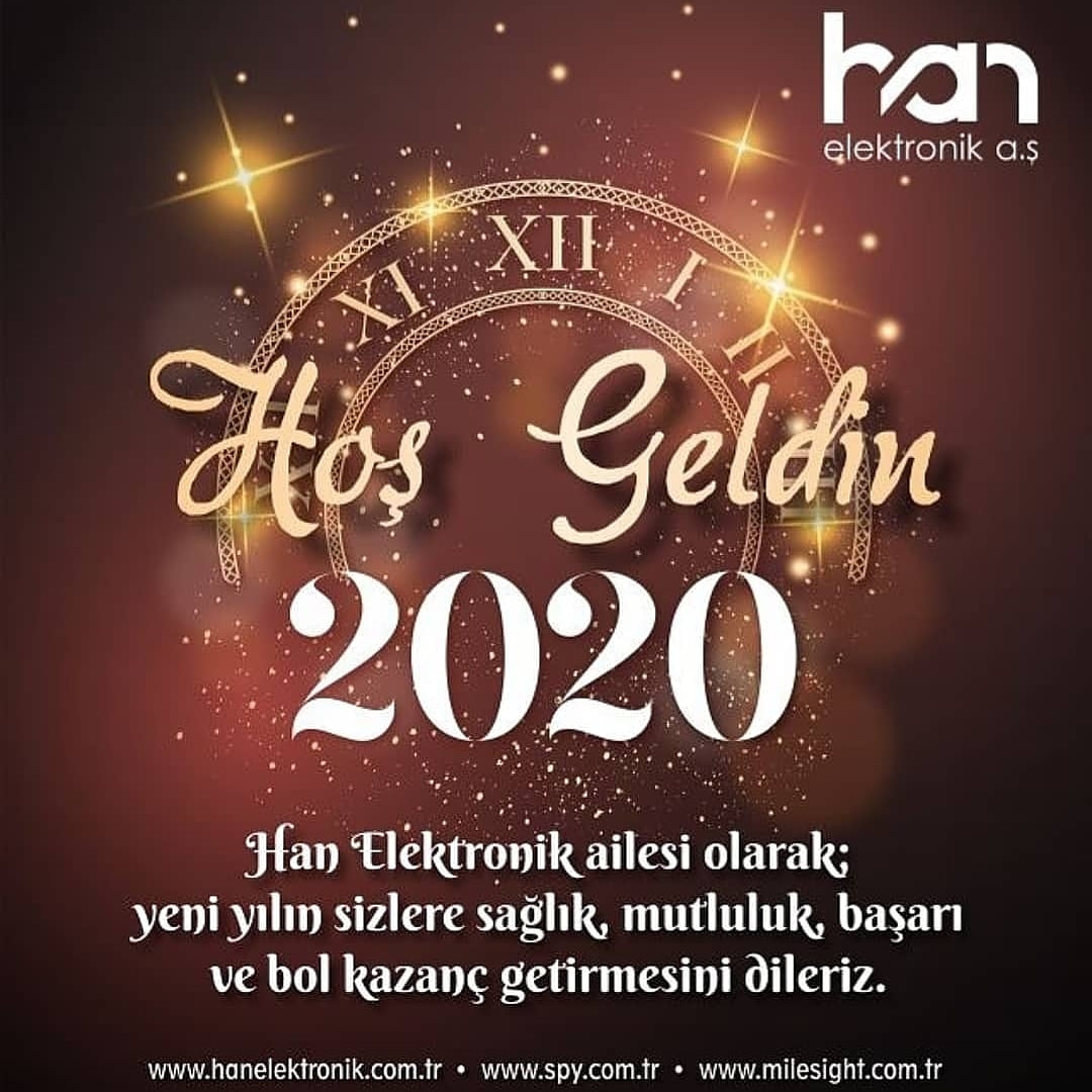 Han Elektronik Ailesi olarak ; Yeni Yılın Sizlere Sağlık, Mutluluk , Başarı, Bol kazanç getirmesini dileriz .. 
Mutlu yıllar 🎈
#2020 #mutlu #yıllar 
#hanelektronik #milesight #spy #honeywell #averdigi 
hanelektronik.com.tr