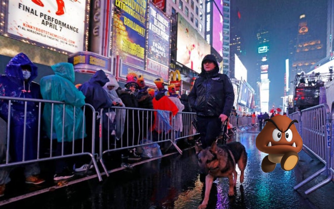 It is a well known fact that Bowser sends thousands of pickpocketing Goombas to New York’s Times Square every year. Pictured below is a Goomba running away from the NYPD after stealing the wallet of a Japanese Tourist. The silence from the MSM is deafening.