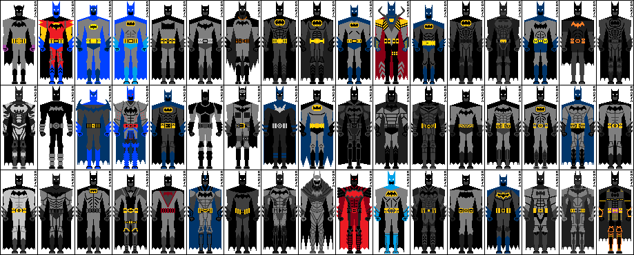 CHARSA_Arts's tweet photo. All Batsuits drawn in 2019 by CHARSA Arts!! #Batman #80YearsOfBatman #batman80 #FANART #BatmanVsSuperman #batmanarkhamknight #batmanreturns #BatmanBeyond #BatmanForever #BatmanTAS #MichaelKeaton #ValKilmer #ChristianBale #BenAffleck #KevinConroy #AdamWest #GeorgeClooney #CHARSA https://t.co/Ho4n1Csfeg