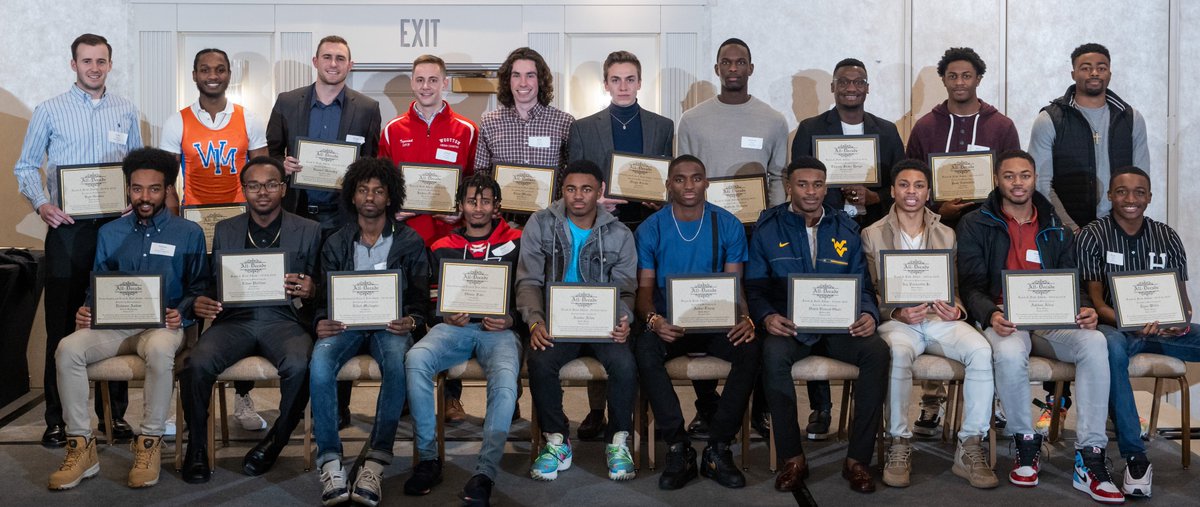 Mocorunning's tweet photo. Boys All-Decade Track &amp; Field Team: Mocorunning said goodbye to the 2010's by inviting its All-Decade Team athletes to a reception. I asked former athletes to wear a trinket that represented their high school. Brandon Addison went all in with the WM singlet. https://t.co/zGWvuPvSbW