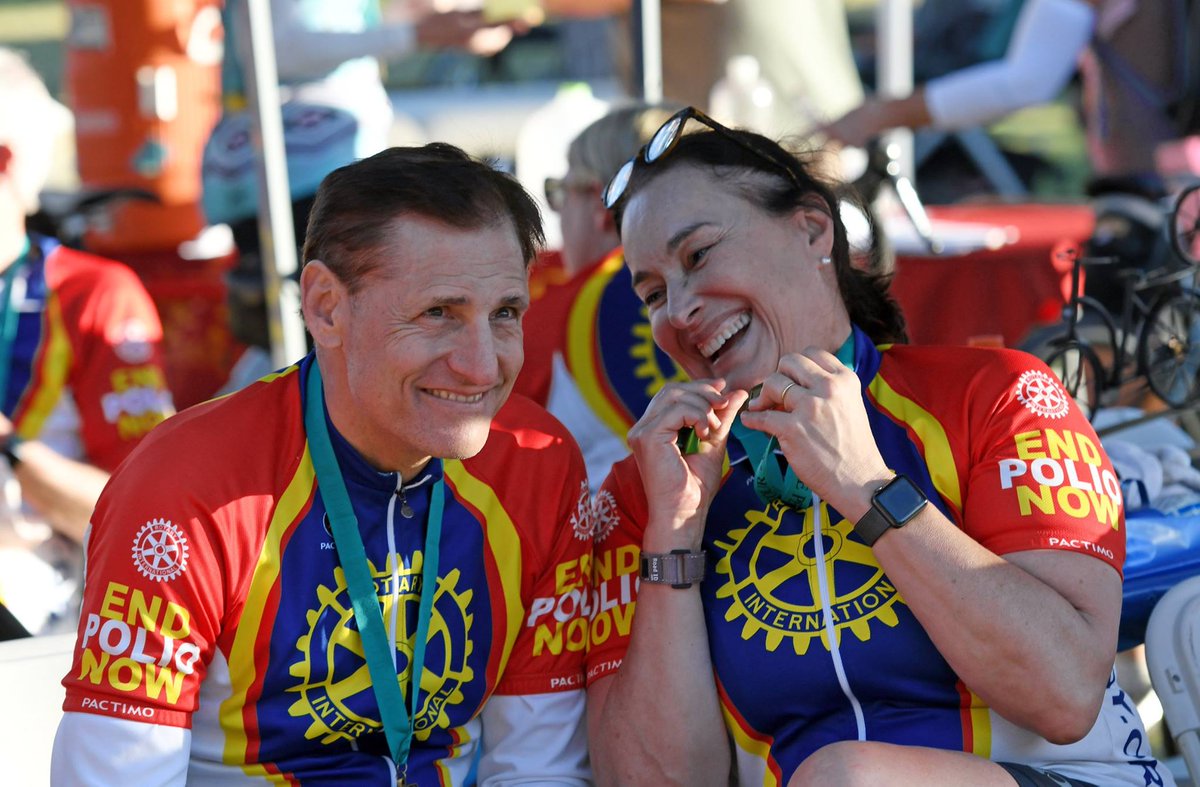 JohnHewko's tweet photo. This year, Rotary members protected children from polio, opened the doors to education, provided clean water, and changed countless lives around the world. Marga and I are proud to be part of the 1.2 million #Rotary members serving our communities as #peopleofaction. https://t.co/L7kQ11ulxb