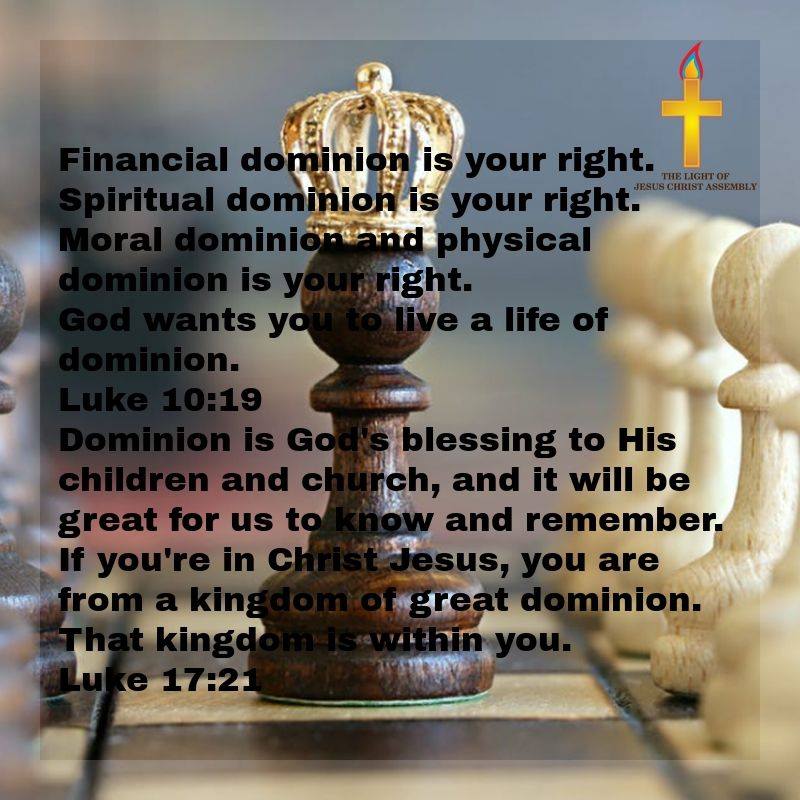 In 2020, walk in kingdom dominion!
#Kingdom 
#kingdomdominion
#spiritualdominion
#Blessing