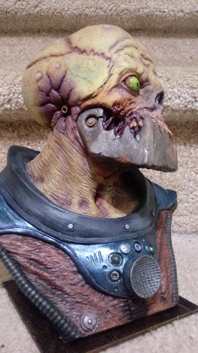 jasonjaconetti's tweet photo. Now that the contest is over, I can show off the latest Casey Love piece I finished. Finally got it done b/c life kept slowing me down, but here is The Astro Zombie #theartofhorrorcollective #DoubleJCustomCreations #BotsBugsbabespodcast #BBB #zombie #AstroZombie #CaseyLove https://t.co/pEpq9LKtHl