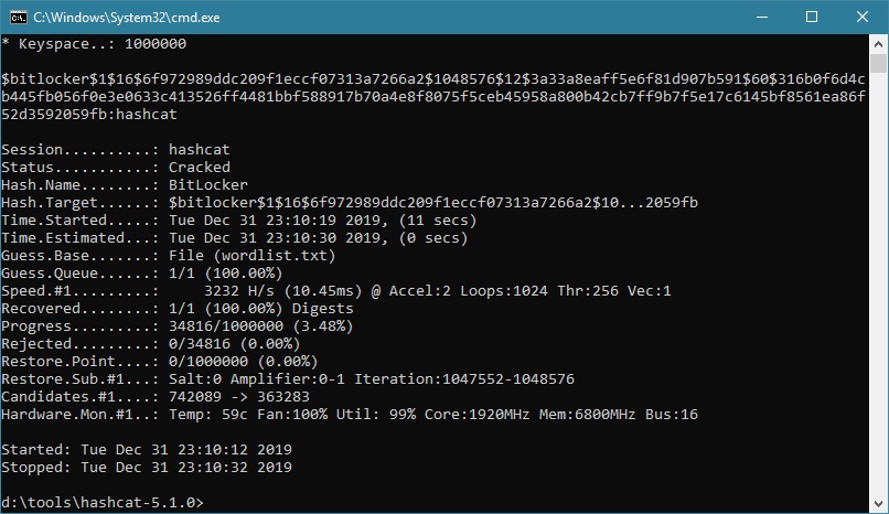 Crack Bitlocker Password Crack Bitlocker Password