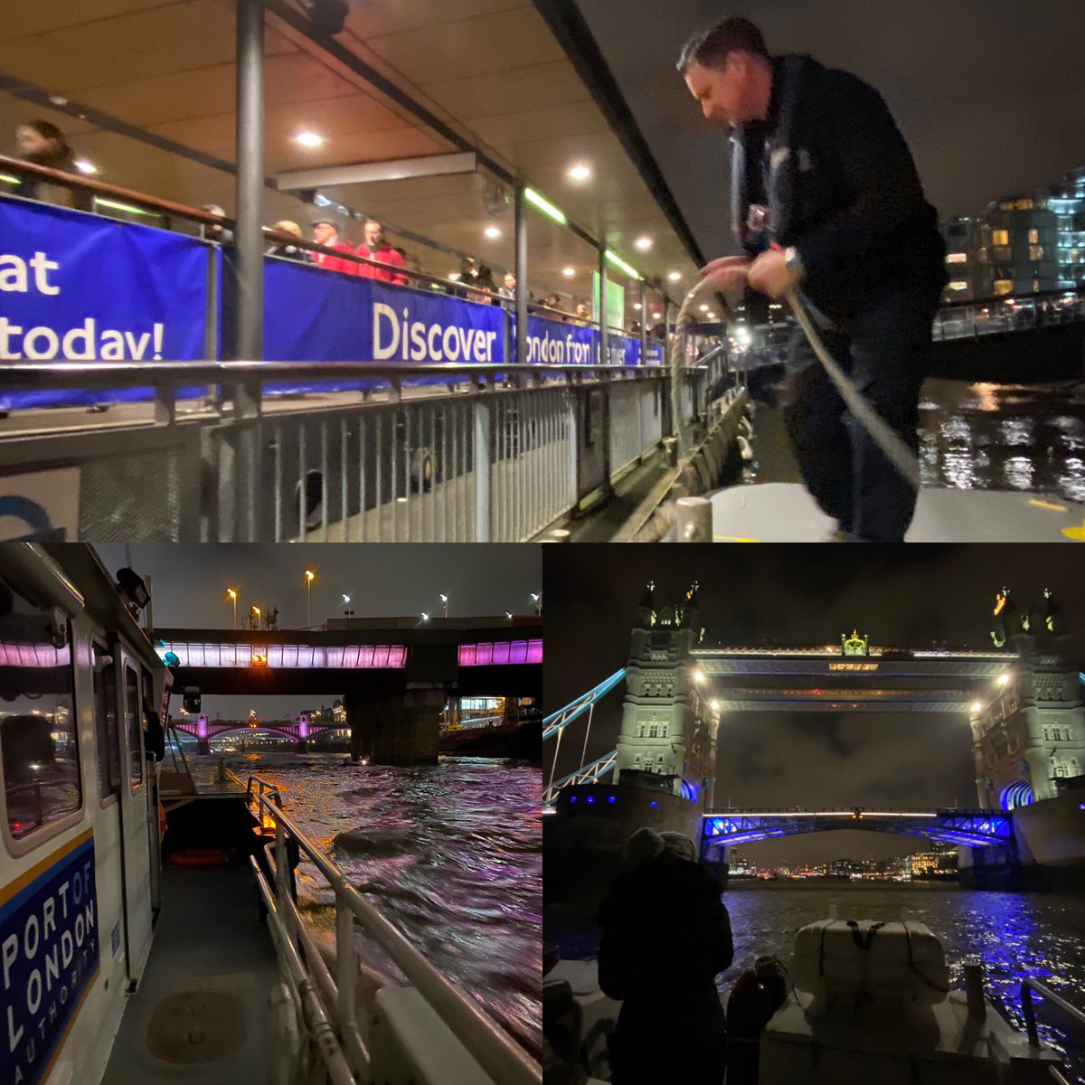 PLA team getting into position for a busy #NYEFireworks night, closing the river for the fireworks and controlling traffic on the Thames.  The busiest night of the year on the #Thames in central London.