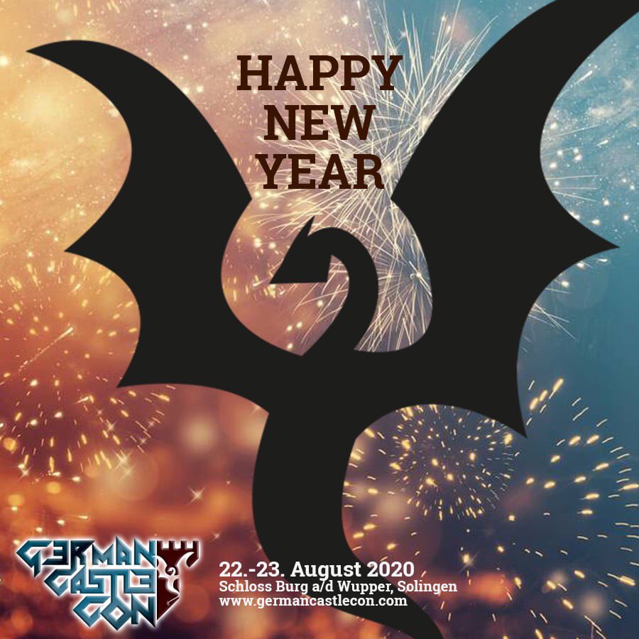 GermanCastleCon's tweet photo. 🎉🎉🎉 HAPPY NEW YEAR EVERYBODY &amp; HOPEFULLY SEE YOU SOON 🎉🎉🎉

⭐️ Weekend of Hell 4-5 April
⭐️ GCC Dortmund inkl. Rosewood Reunion &amp; Pop's Area 2-3 Mai
⭐️ GCC München 21-22 Juni
⭐️ German Castle Con 22-23 August
⭐️ Weekend of Hell 7-8 November
⭐️ GCC Dortmund 5-6 Dezember https://t.co/MwWZDhhkIz