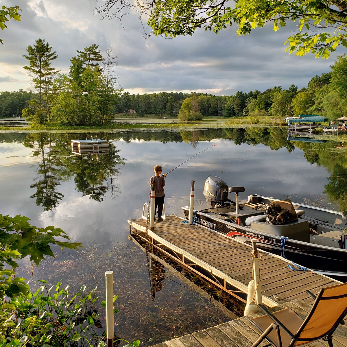 My #1 picture from 2019 & the best picture I've ever taken, Luke Jr spending #TimeOnTheWater unwinding, chasing bluegills after a long day of #MuskieFishing in Hayward,WI.  #2019InReview #2019YearInReview #MakingMemories 
#MuskieFishingBuildsCharacter 💪 #HappyNewYear2020