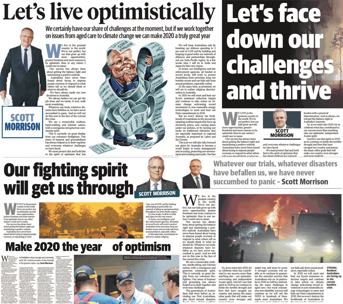 MrKRudd's tweet image. So you know #ScottyFromMarketing is in trouble when the Murdoch media, in every state capital, offer him a free advertisement to tell us all to cheer up. No new policy. Just “don’t worry, be happy.”