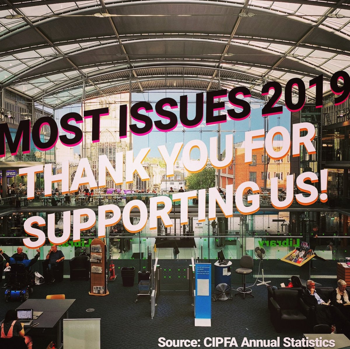 Happy New Year everyone! We end the decade as the highest issuing public library in the UK - not bad for little ol' Norwich 💅

See you in 2020!