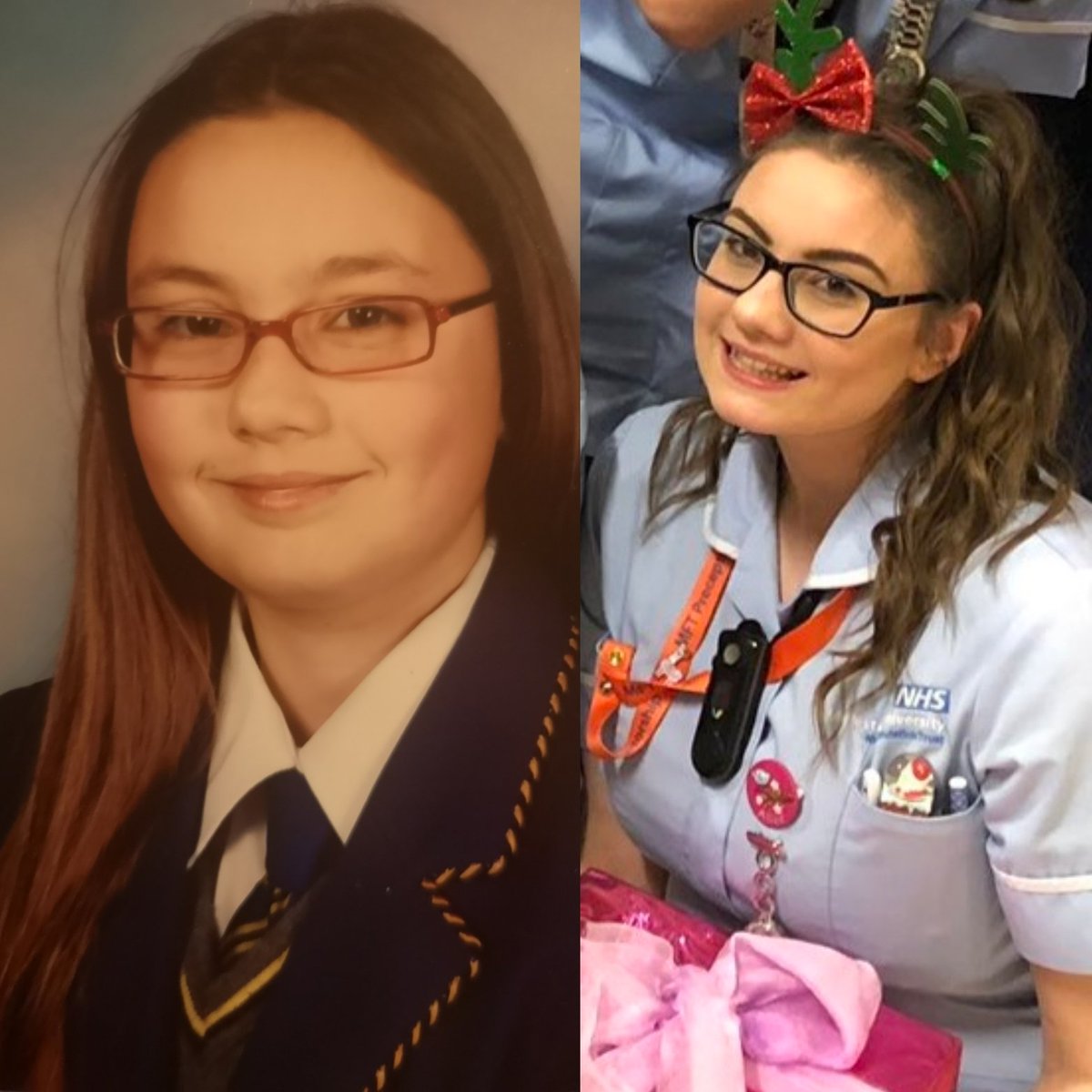 AliceEastwood97's tweet photo. My mother just sent me this.....
And I've just died inside!!!

I want a different face and to be someone else!!!

Maybe next decade, I'll look abit better. 

#2009vs2019 #eeeew #10yearchallenege #NewYearChallenge 
#School ➡️ #College ➡️ #University ➡️ #Nurse https://t.co/cPWrmYtwBh
