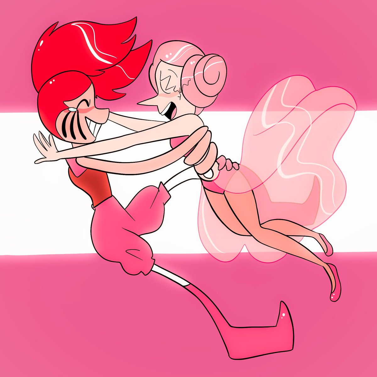 stellarinkk's tweet image. Some #spinball fluff to break up the edginess of the comic 🤠
.
.
.
#spinearl #fluff #stevenuniverse #su #spinel #pinkpearl #fanart #soft