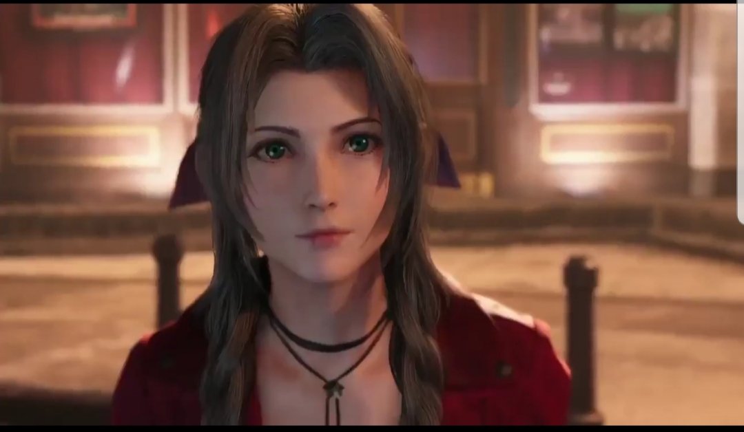 heyjrd's tweet photo. Cloud's face at seeing Aerith's beautiful face. 😳😍😍😍 https://t.co/gpivIS11Gv