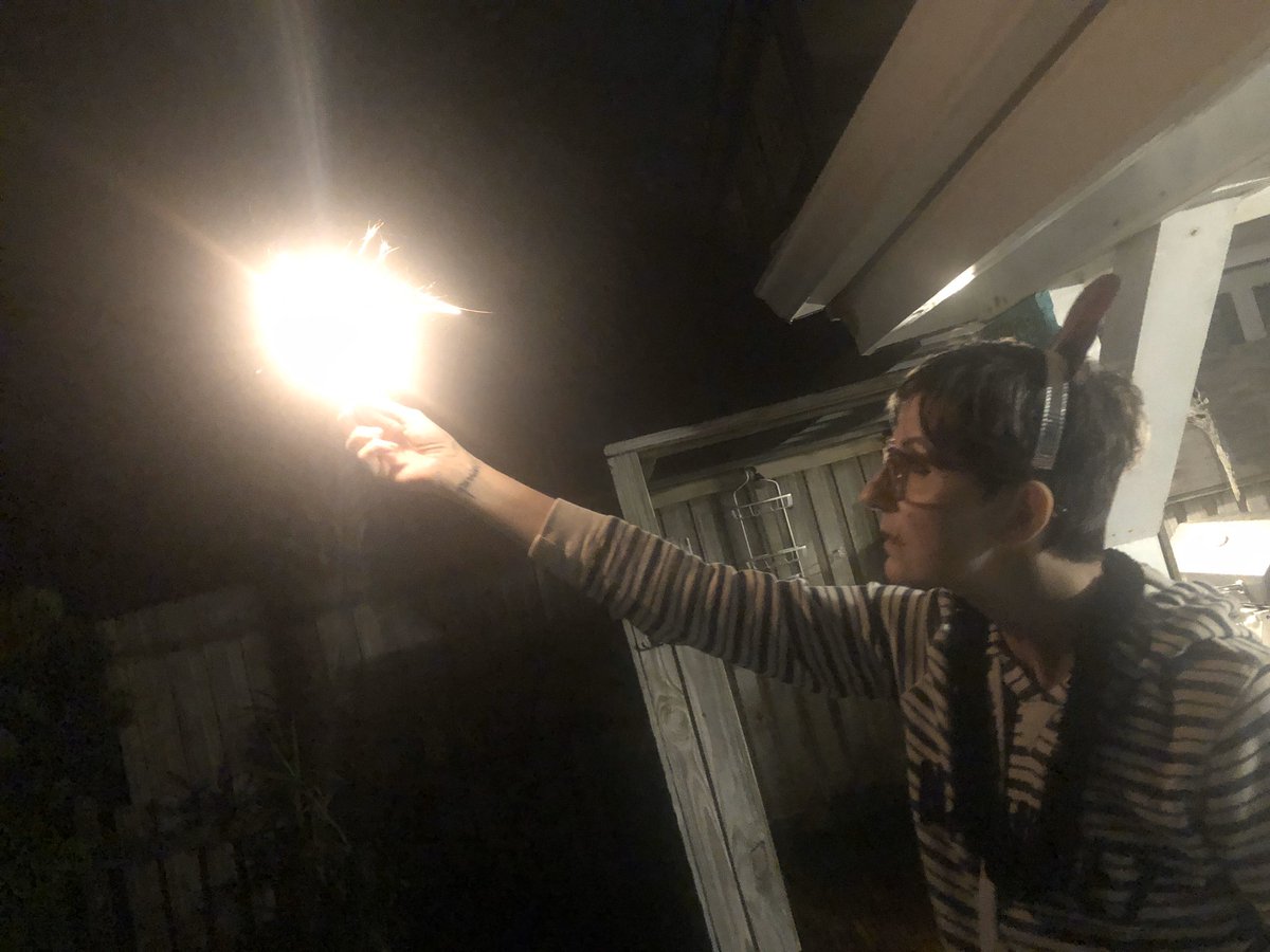 136.  @cincinnancy with sparkler, New Year’s Eve 2019.