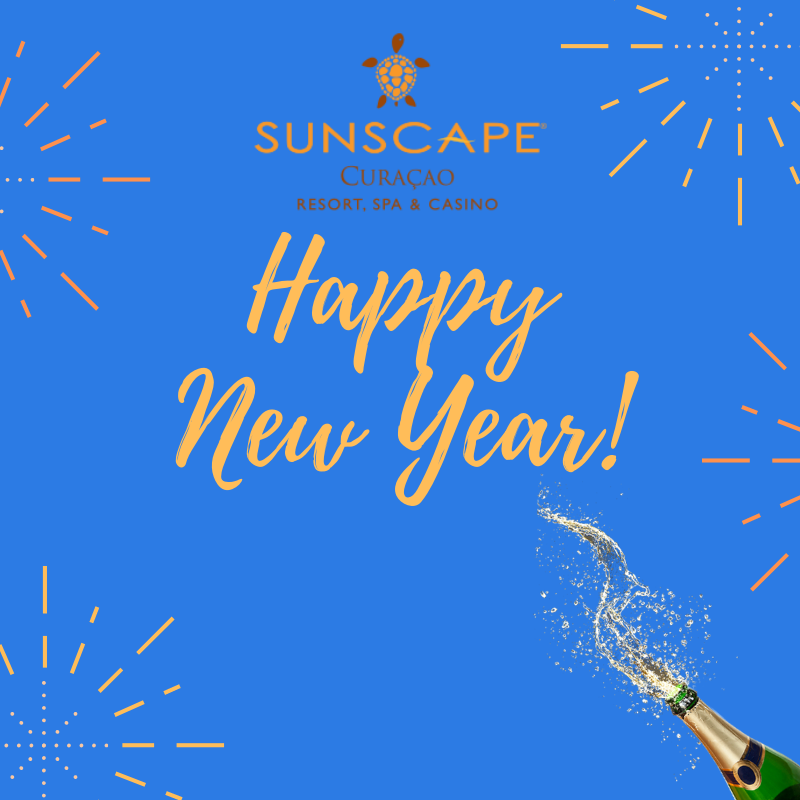 SunscapeCuracao's tweet photo. "#HappyNewYear! Receive best wishes and good vibes from all of us at #SunscapeCuracao Resort, Spa &amp; Casino! 🎉
 We hope to see you in paradise this 200!
 https://t.co/GlvKIjVVKr" https://t.co/lZQwDrIBkL
