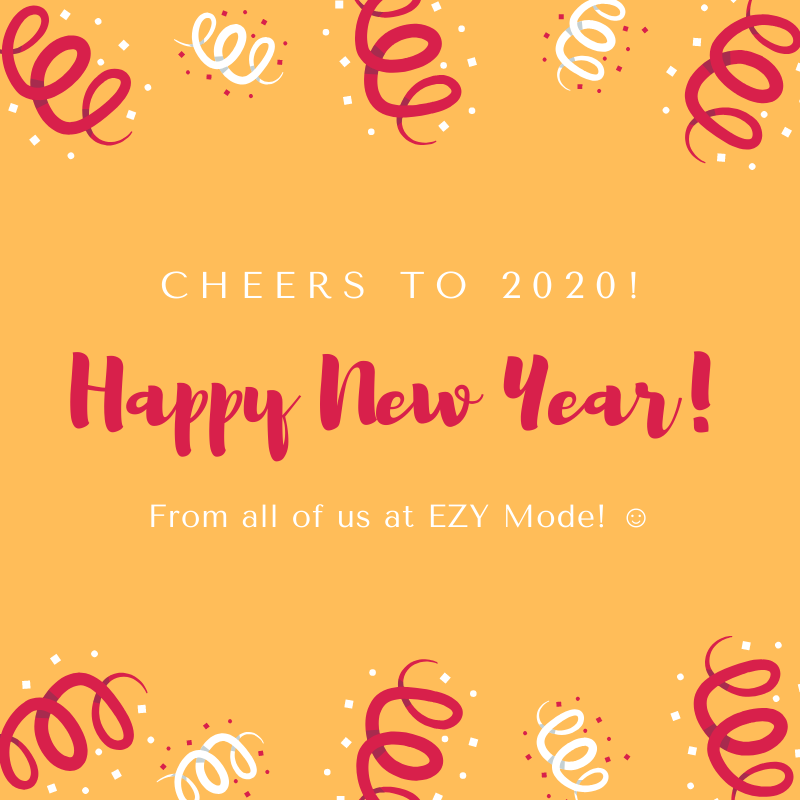 ezymode's tweet photo. Wishing you all a very Happy New Year! We are excited for all the new things to come this year. #ezymode #newyear https://t.co/VnNllyCaeF