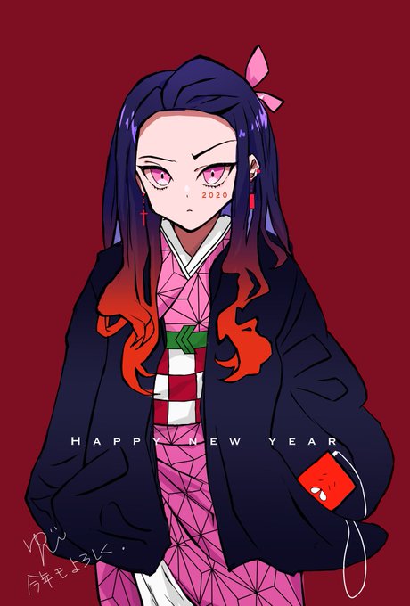 みさかみこみこさんがTwitterに投稿した竈門禰豆子(鬼滅の刃)のイラスト。