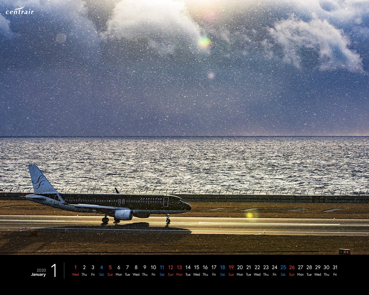 中部国際空港セントレア 今月の壁紙カレンダーを公開 年1月の壁紙カレンダーはセントレアフォトコンテスト最優秀賞 榛葉広さんの作品です 逆光の中に浮かぶ雪の粒が幻想的な1枚 スターフライヤーの漆黒の機体がカッコいいですね T