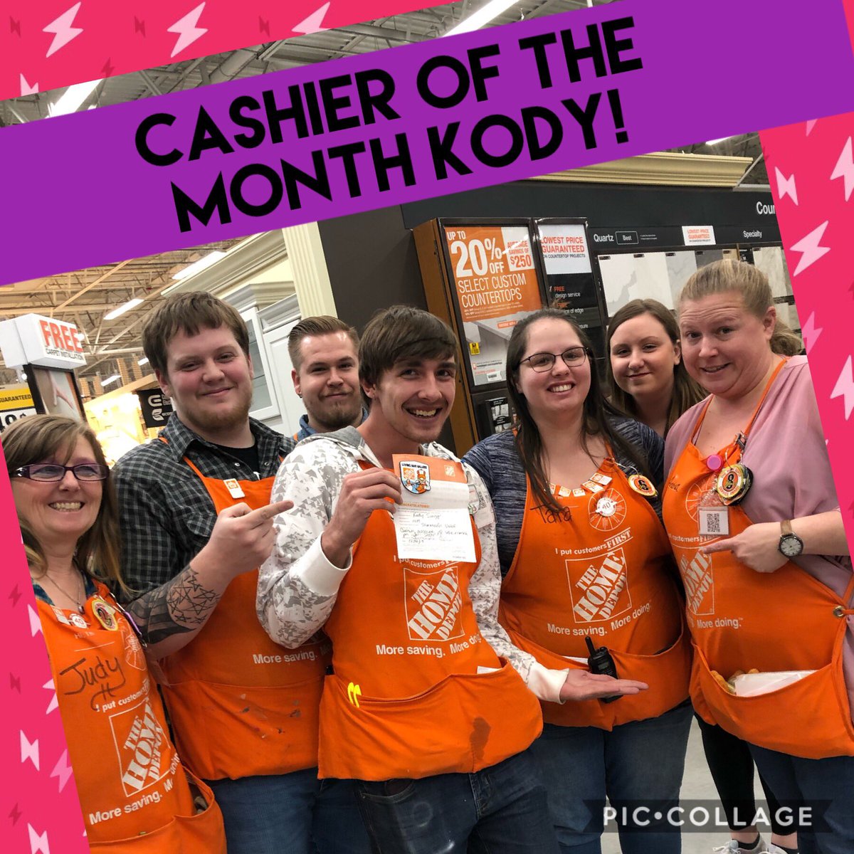 Way to go Kody! Our cashier of the month!