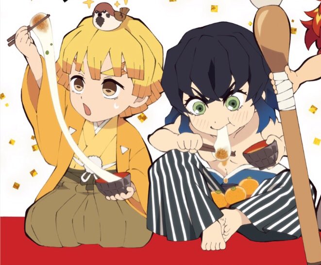 まいさんがTwitterに投稿した嘴平伊之助(鬼滅の刃)のイラスト。