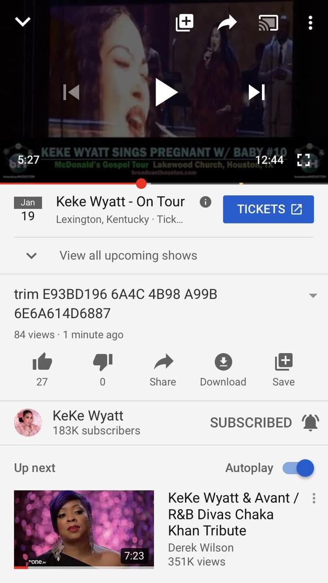 I think I’m about to cry.... it’s been so long since <a href="/KeKeWyattSings/">KeKe Wyatt</a> posted on her YouTube I keep them post notifications on especially for KeKe IM SOOOO HAPPYYY😁...... I’m just saying in 2020 are you gonna see some vlogs??...🤷🏽‍♀️