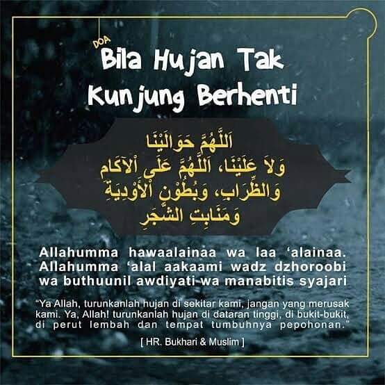 Doa Meminta Hujan Reda - Kumpulan Doa