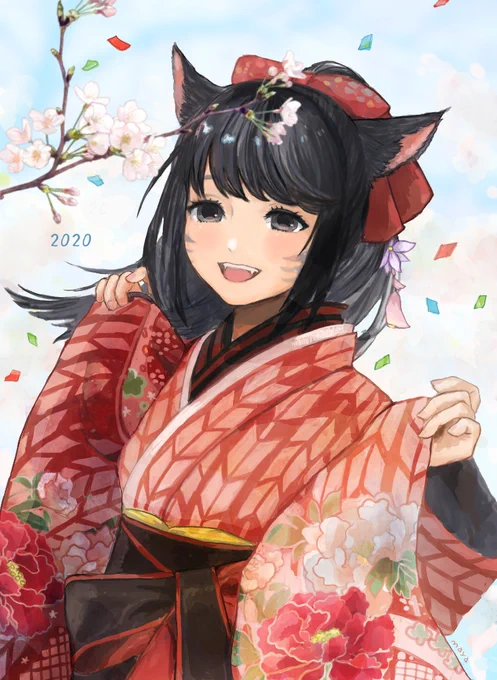 ?明けましておめでとうございます?
今年もどうぞよろしくお願いします!? #FF14イラスト 