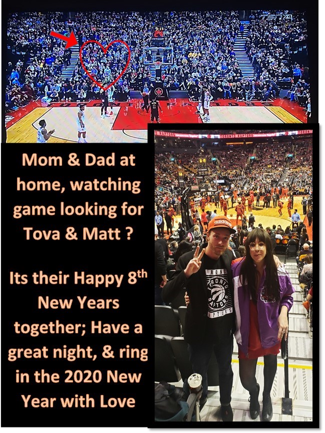 blujeve's tweet photo. #tangerinefanangle #RaptorNation #Toronto Happy 8th New Years together at the #Raptors game https://t.co/prkNU3U4vA