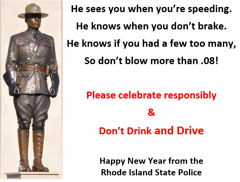 #DontDrinkAndDrive #NewYearsEve #DriveSoberOrGetPulledOver