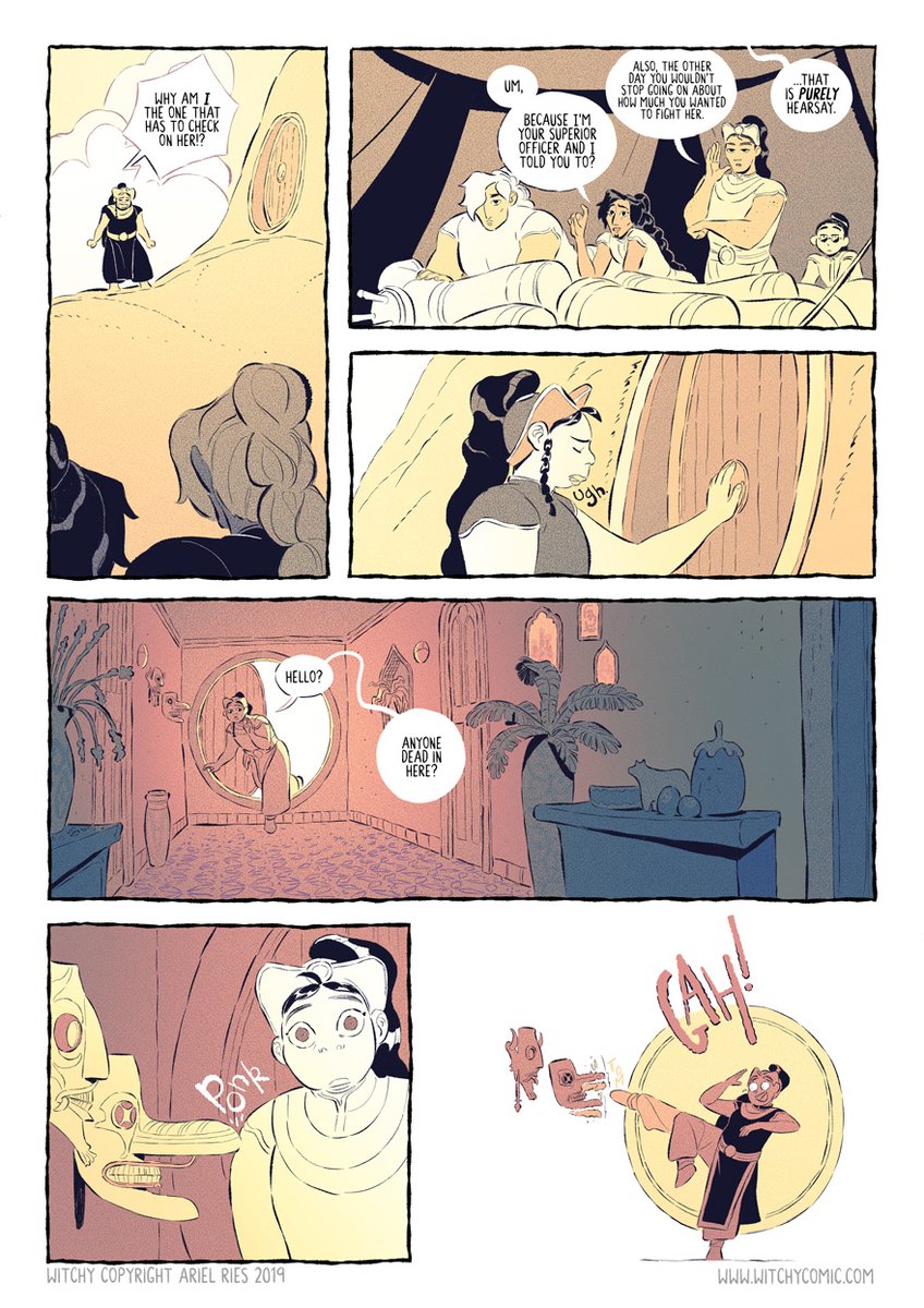 4. Witchy: The Webcomic, 346pp

Hair powered witches and the birds who love them. Now powered by @Hiveworks 

Changed colouring style! Didn't do as much as I'd like but I've been BUSY!!! 

You can read all of it up until the latest pages here:
https://t.co/hWj9vDIVKZ 