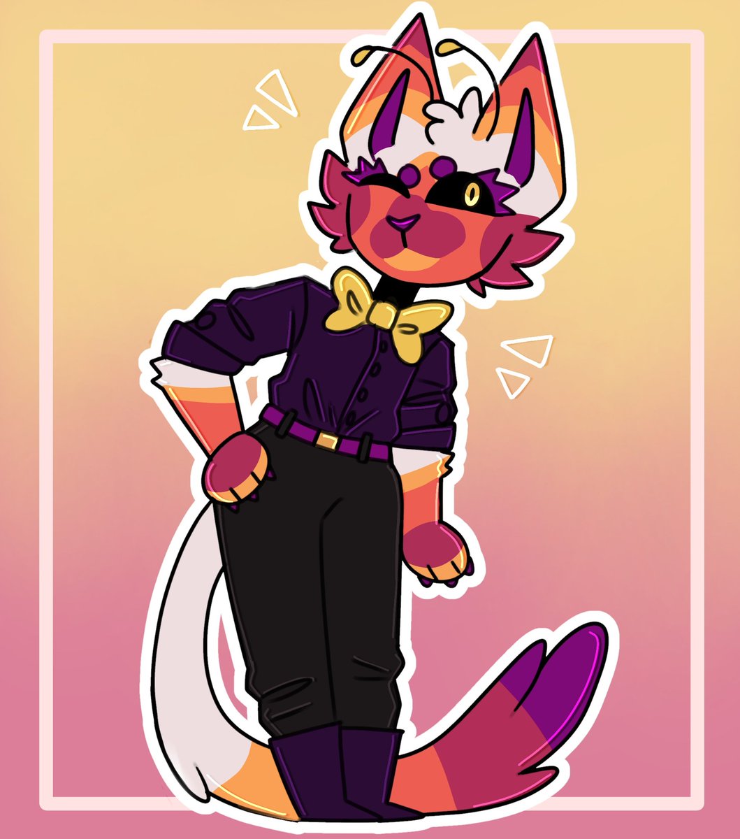 sonderpluto's tweet image. I really admire @jschlattdoodles art so I really wanted to draw their sona! the design is super freaking cool and I had a lot of fun with the patterns &amp;lt;33
(repost because I forgot to fix something 😅)