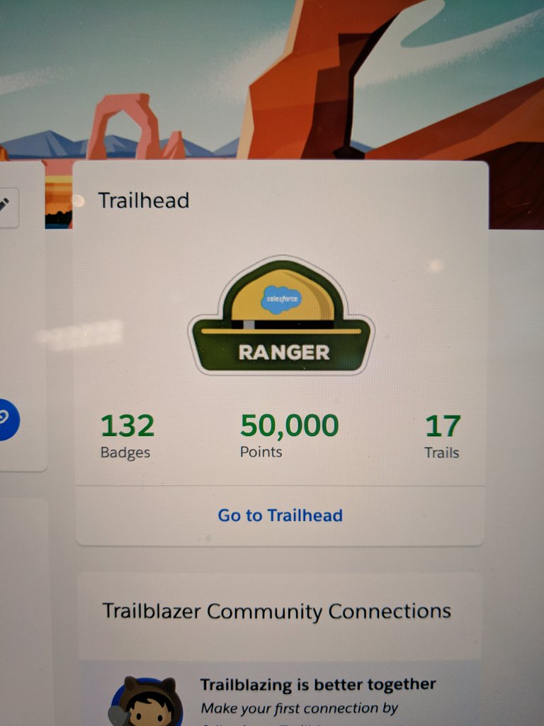 Woohoo! Made it just in time!
#ranger #trailhead #salesforce #2019goals